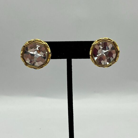 Swarovski Jewelry - Huge CRYSTAL Signed Swarovski Statement Earrings Vintage Costume DECO earrings